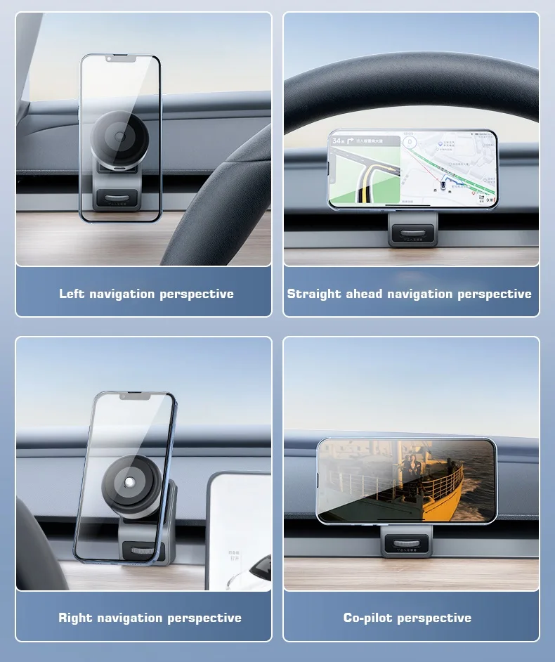 Suitable for Tesla model3/Y vacuum suction cup wireless charging car bracket hovering screen adsorption car phone holder