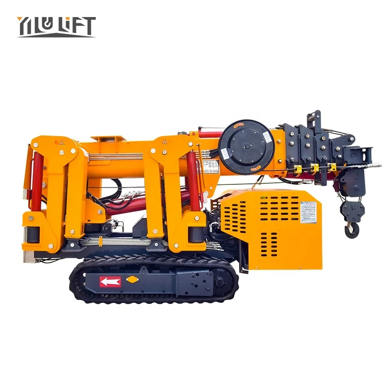Safe Sensors Assembled 1T 3T 5T 8T Mini Spider Crane With Wireless Remote Control