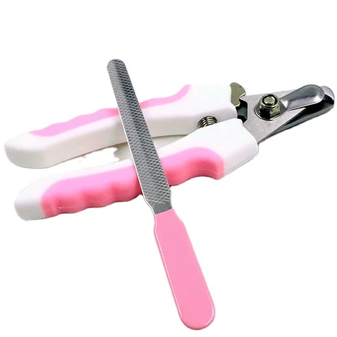  Pet dog nail clipper Stainless Steel scissors clippers for pets dogs file set