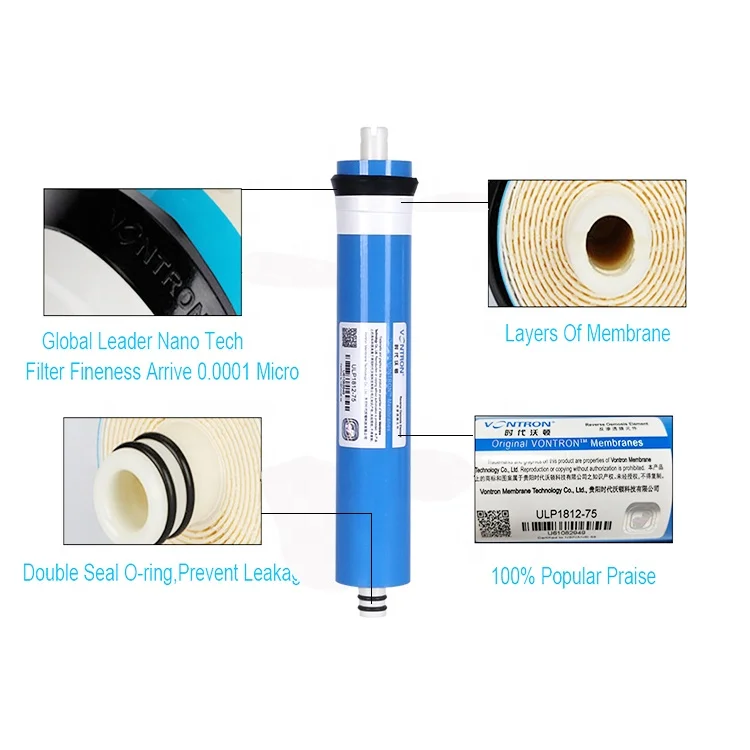 VONTRON ro мембрана 75gpd, картридж фильтра обратного осмоса для воды, Мембрана Ro, цена