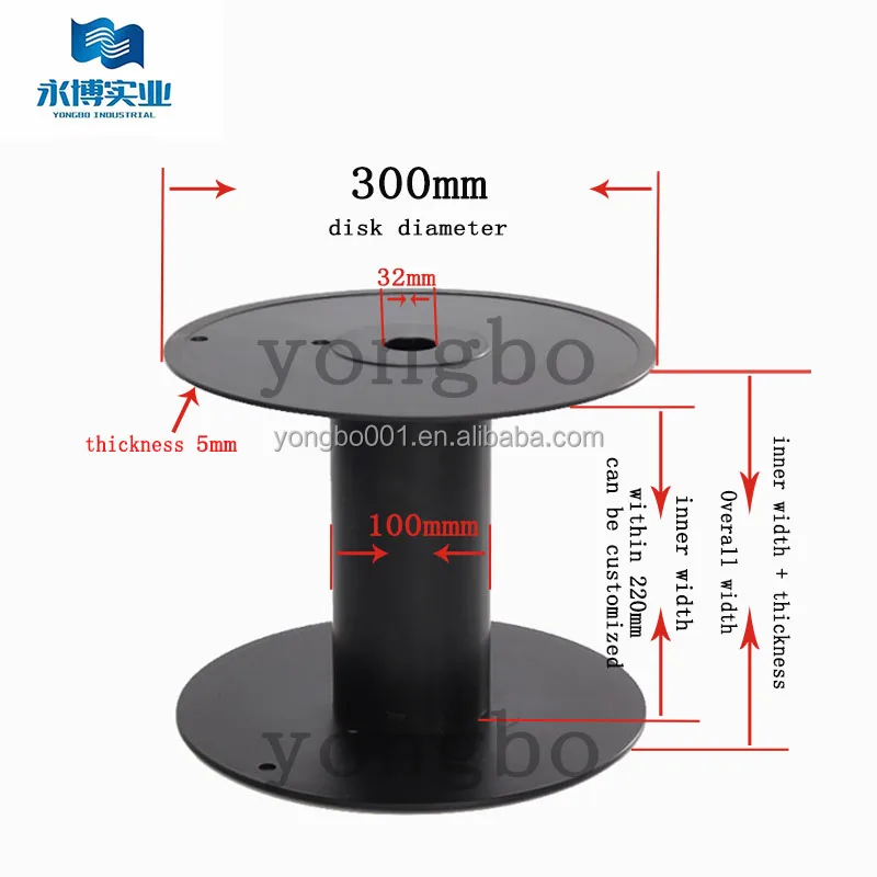 Customizable 300mm Plastic Side Frame Reel with Wire Bobbin Spool for Cable Take-Up Pay-Off 300mm Width Plastic Packaging