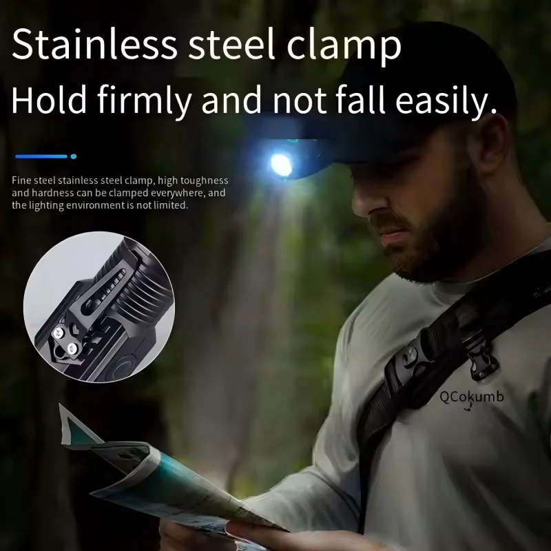 Mini ABS Material LED Flashlight Type-C Charging Plastic Powerful Rechargeable Torch Light Camping Light Portable Flashlight