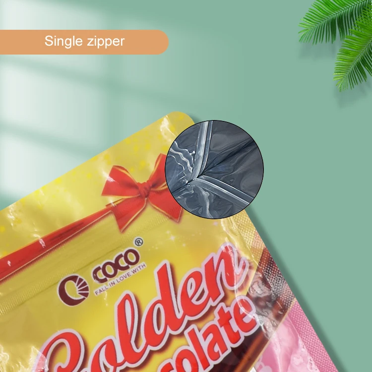 China plastic manufactured eight side-sealed box pouch or flat bottom bag with gusset for chocolate snacks