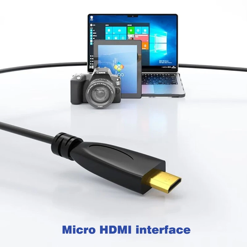 High compatibility 4K HDTV extension cord micro HDMI to HDMI data cable for projector