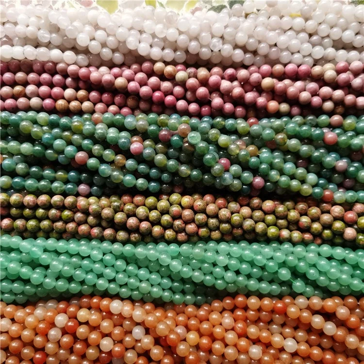 8mm Obsidian Sodalite Sand Lapis Amazonite Aventurine Jasper Natural Stone Beads Loose Gemstones Beads for Jewelry Making