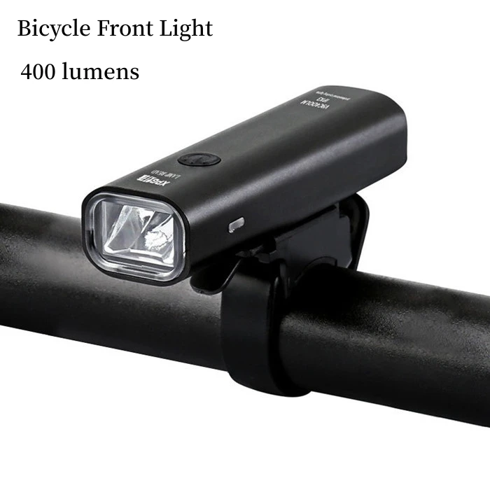 Bicycle Riding Equipment Accessories IPX3 Waterproof  400 Lumen Flashlight USB Rechargeable Bike Lights