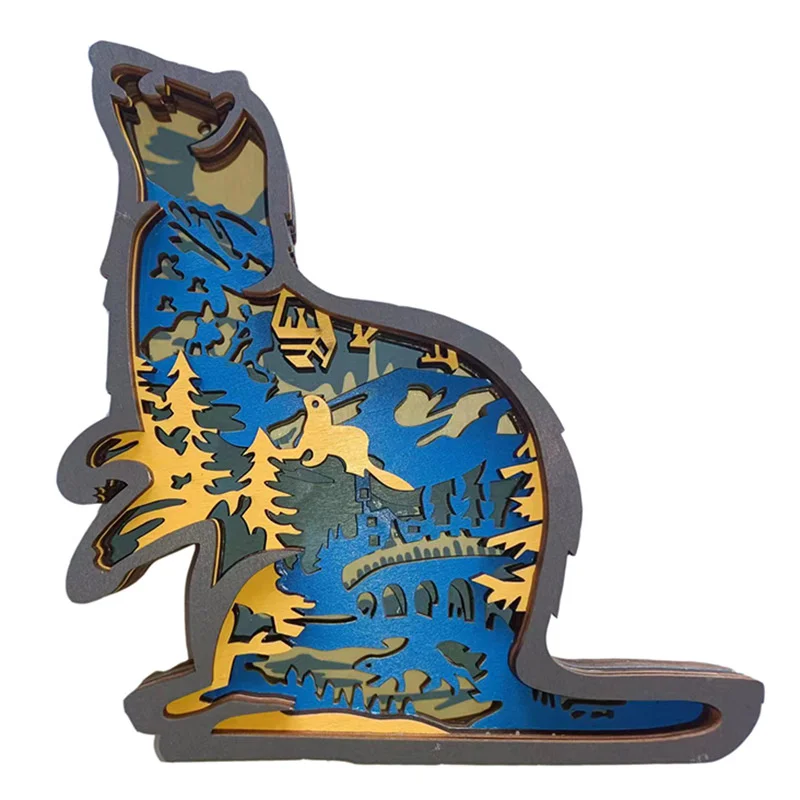 Wholesale 3D Animal Mice Promotional Gifts Wood Craft Wood Ornament