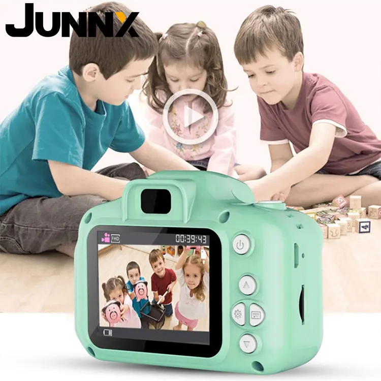 Цифровая детская мини-камера JUNNX, подарок на день рождения, милая мультяшная детская фотокамера