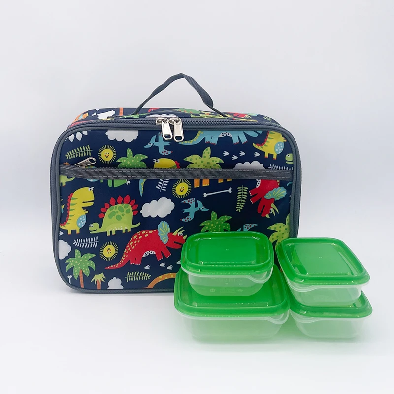 Food Cold Children Kids Lunch Cooler Box Bag For Office School  Foil Tote Insulated Cooler Bag Meal Lunch Bag For Kids