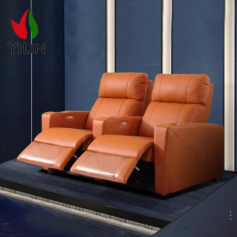 Modern Style 2 Seater Power Recliner Leather Sofa Living Room Reclining Theater Sofa Sets Love Seat Furniture