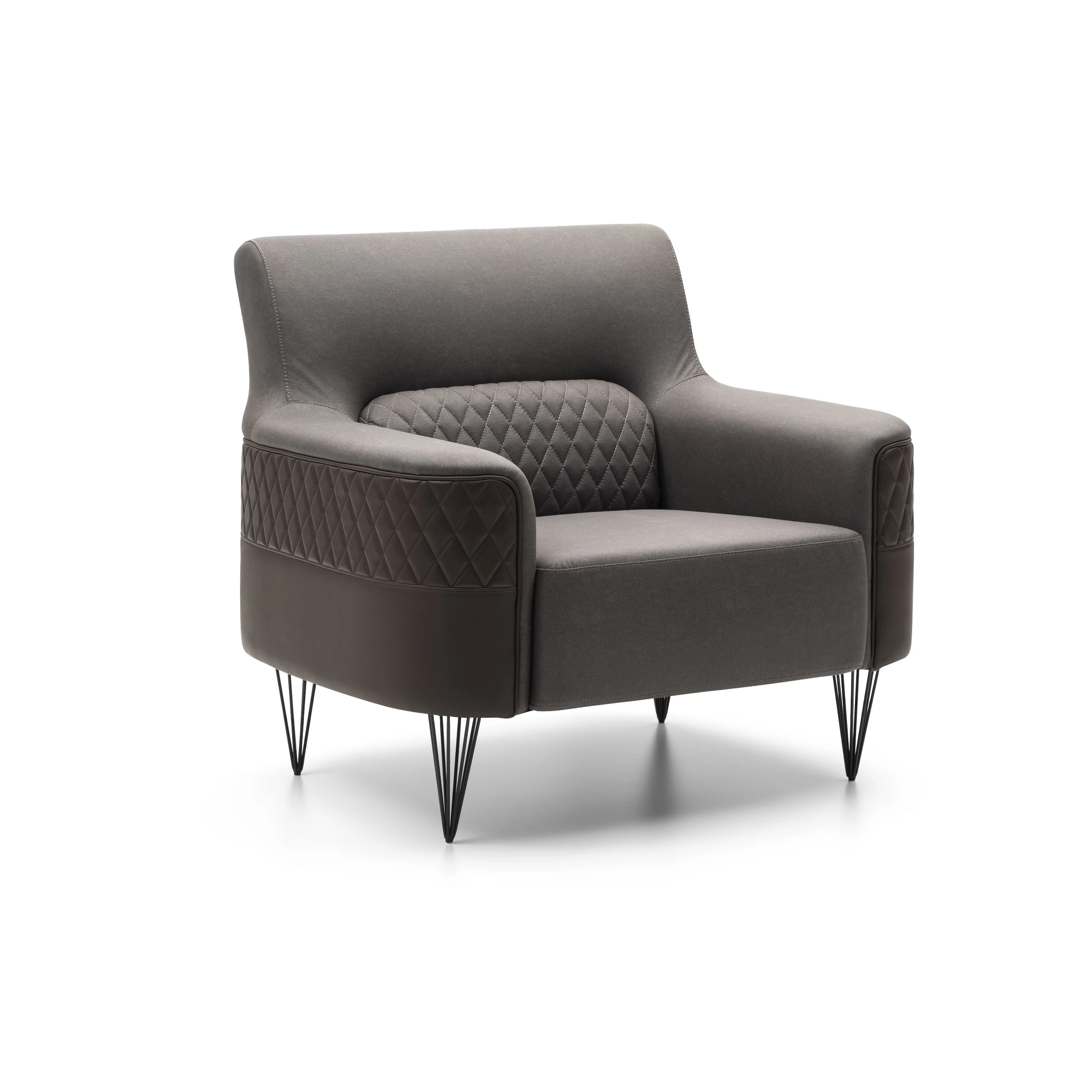 Dark Grey Modern Design Business Waiting Sofa Synthetic Leather Sofa Set Furniture for office