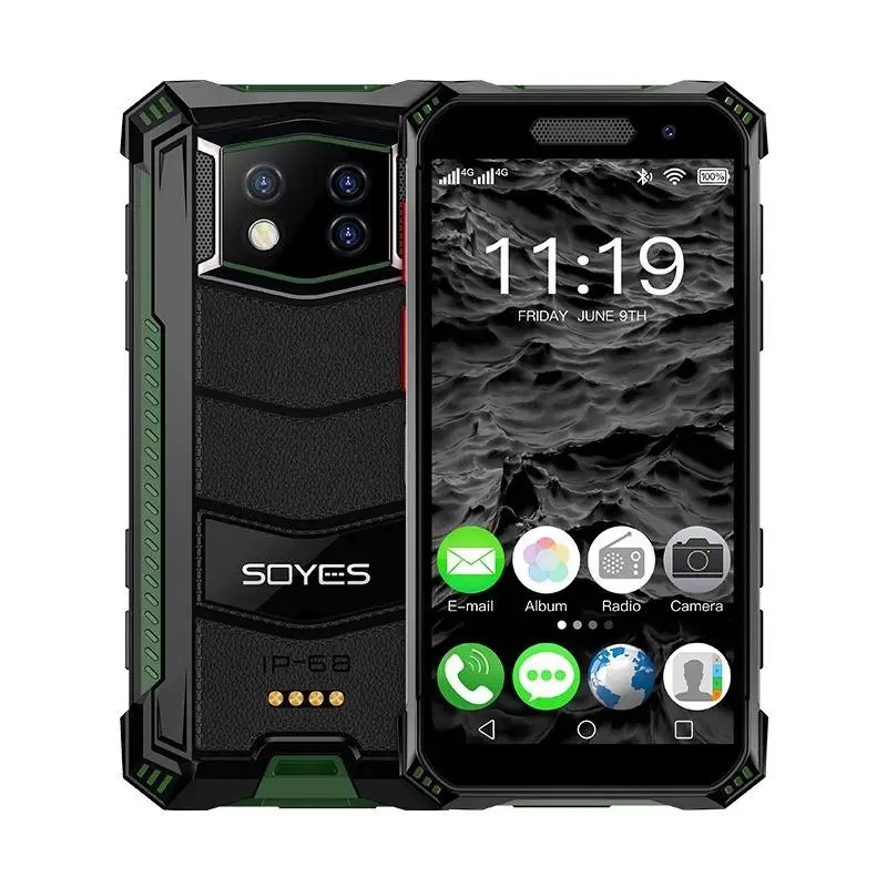 SOYES S10 Max 4G Mini Rugged Global 4G LTE Smart Phone 4GB+128GB IP68 Fingerprint Face ID Unlock PTT Mobile Phone