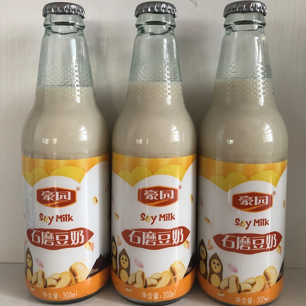 Wholesale factory soft drinks 300ml soy milk Custom brands name soy soy milk drink supplier