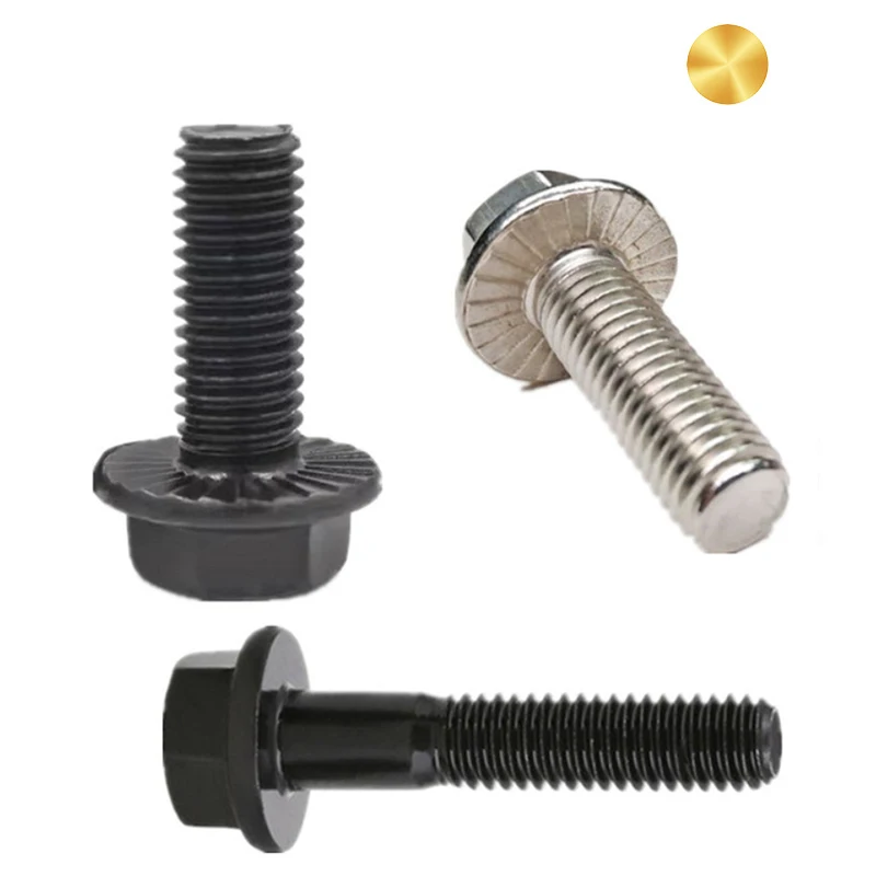 China m10 m12 m16 hex flange black 8.8 gradestandard size high tensile high strength plow track shoe bolts and nuts