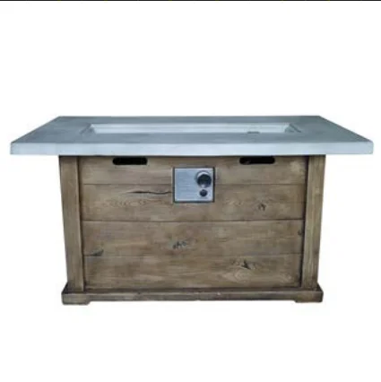 Rectangle Magnesium Oxide Propane Gas Fire Pit Burner Outdoor Fire Table Home Decor Heavy Duty Fireplace Chimenea Foyer