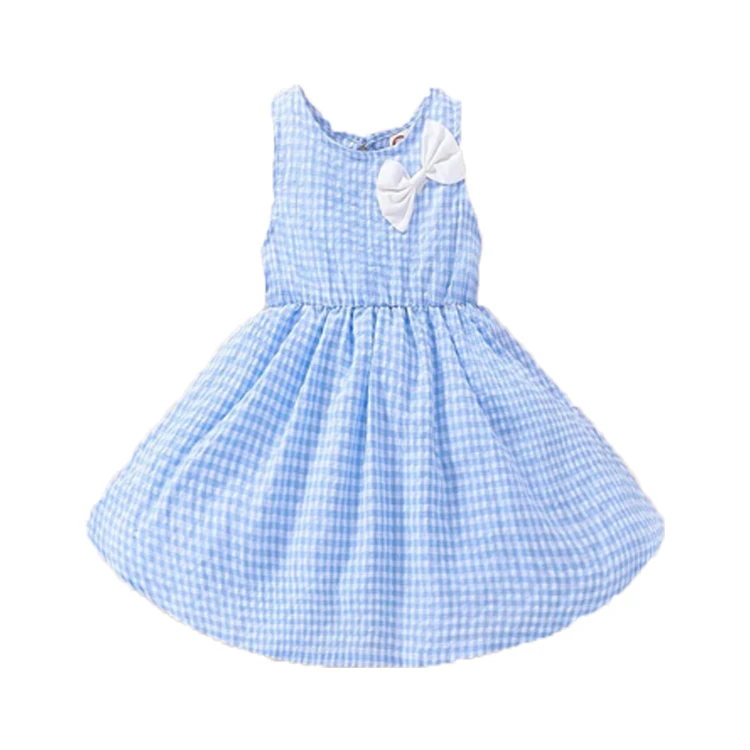 stock Cheap fashion girls dresses fabric polyester cotton blending Yarn dyed lattice clothing check Dress fabric for garment