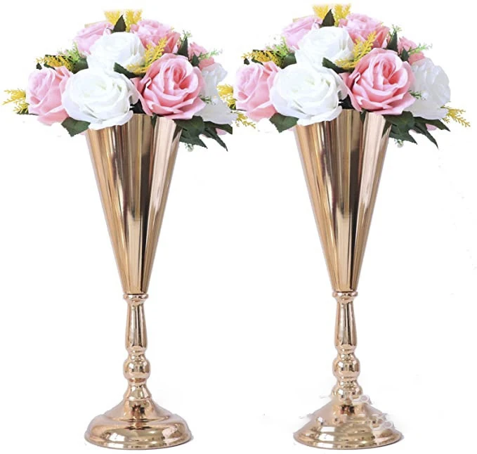 Wholesale Metal Wedding Flower Rose Vase Table Decoration Center Wedding Party Event Aisle Iron vase