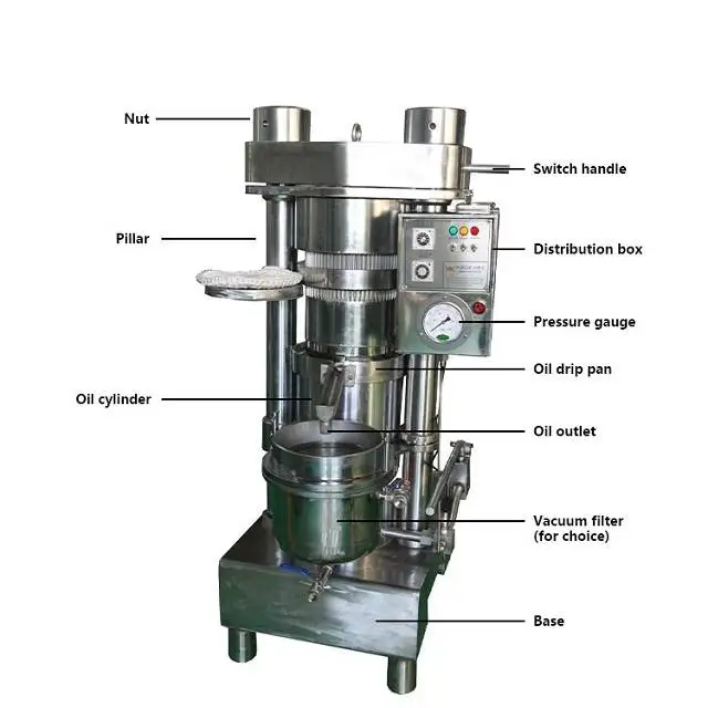  Small Edible Ginger Hemp Coconut Gingelly Mustard Almound Cottonseed Avocado Soybean Groundnut Corn Oil Making Machine