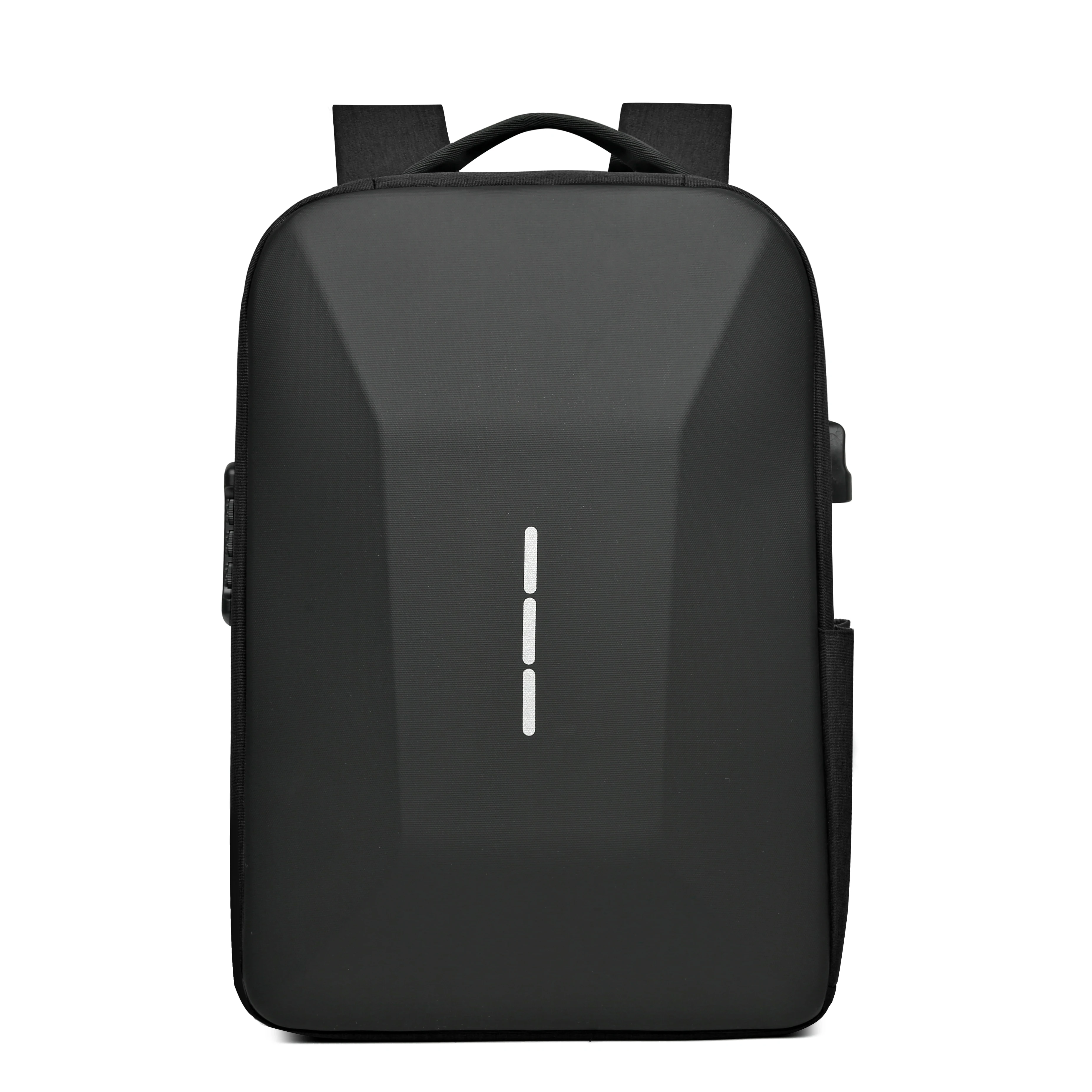 Hot Selling Oxford Cloth EVA Anti-theft Business Men Computer Backpack Hard Case Lock Laptop Backpack  With USB Charging Port