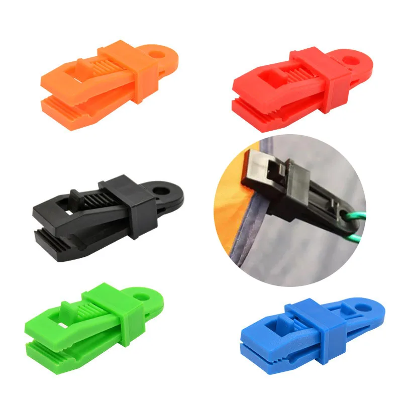 Plastic Tent Canopy Windproof Alligator Fixing Clip Safety Buckle Camping Accessories
