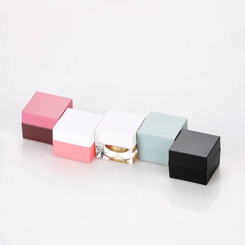 5g Square Uv Gel Glue Bottle Nail Polish Jar Custom Color Acrylic Cosmetic Customized Plastic Packaging for Cosmetics ZJB31208