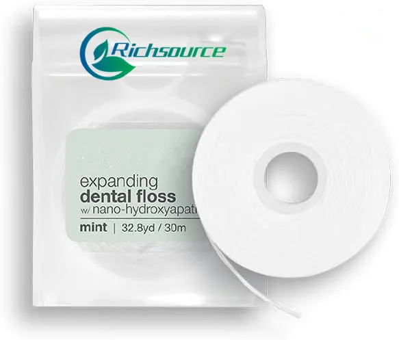 2024 new vegan Dental Floss nylon fluffy expanding dental floss deep clean dental floss