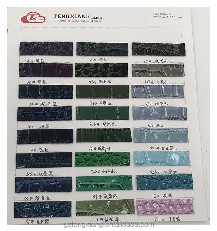 Polyurethane leather fabric embossing crocodile pu leather pu  leather for bag