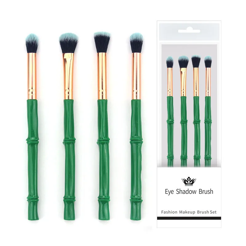 New 4pcs private label beauty eye brush set vegan
