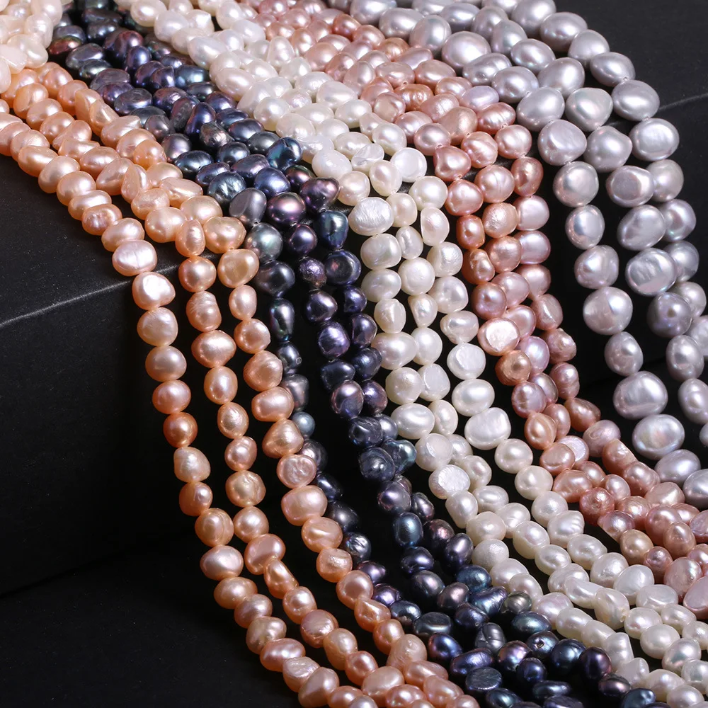 100% Natural Baroque White Pink Purple Black Gray Freshwater Pearls Irregular Shaped Pearls 4-9mm pearl loose beads for Jewelry