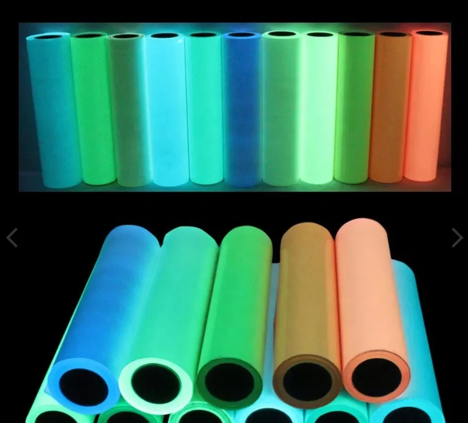 DERFLEX Easy to cut Pvc luminous Film Glowing Luminous Glow In The Dark At Night vinyl roll