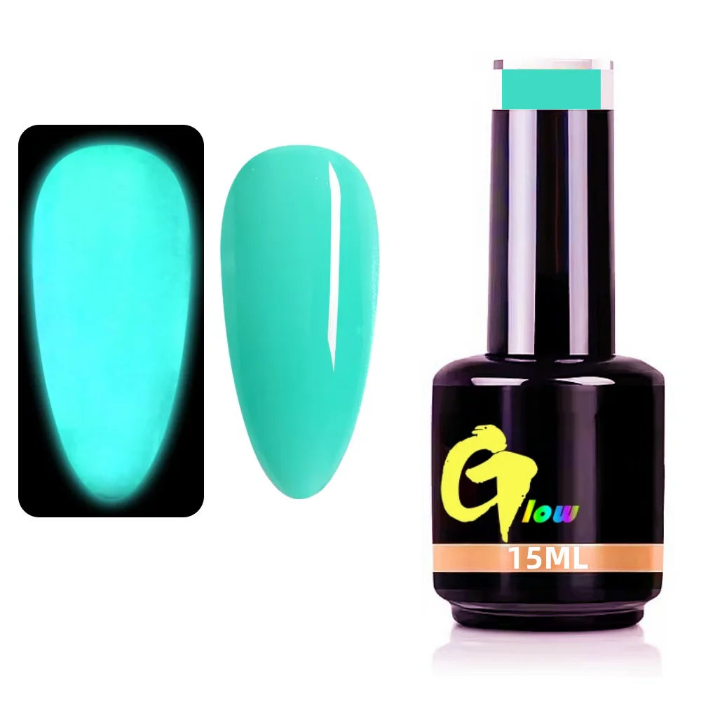 Free Samples Neon Uv Gel Polish Fluorescent Semi Permanent Gel Varnish Soak Off Varnish Glow In Dark Night Luminous Nail Gel