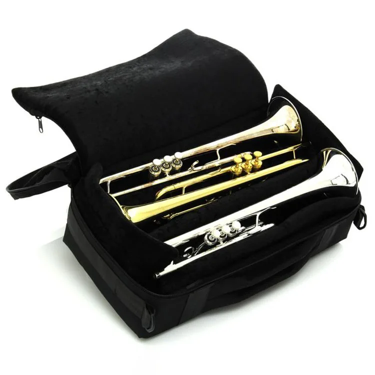 Factory Custom High Quality Brass Backpack Gig Triple Trumpet Bag