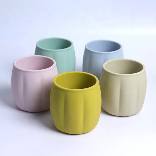 Non-toxic Non-slip BPA Free Toddler Kids Water Drinking Travel Snack Sippy Silicone Baby Cups