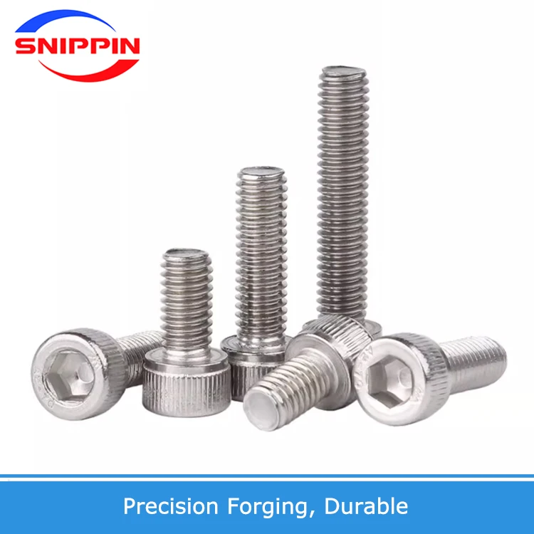 Knurl Hexagon Hex Socket Cap Head Screw M1.4 M1.6 M2 M2.5 M3 M4 M5 M6 M6-0.75 M8 M10-M26 Stainless Steel Allen Bolt DIN912