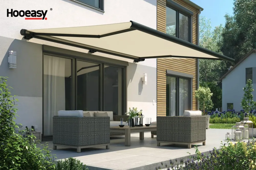 Hooeasy Portable aluminum waterproof retractable motorized awning