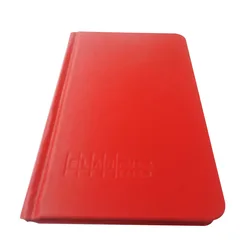 Red Color Plain Custom Pu Notebook Sublimation Pu Leather Notebook With Round Corner
