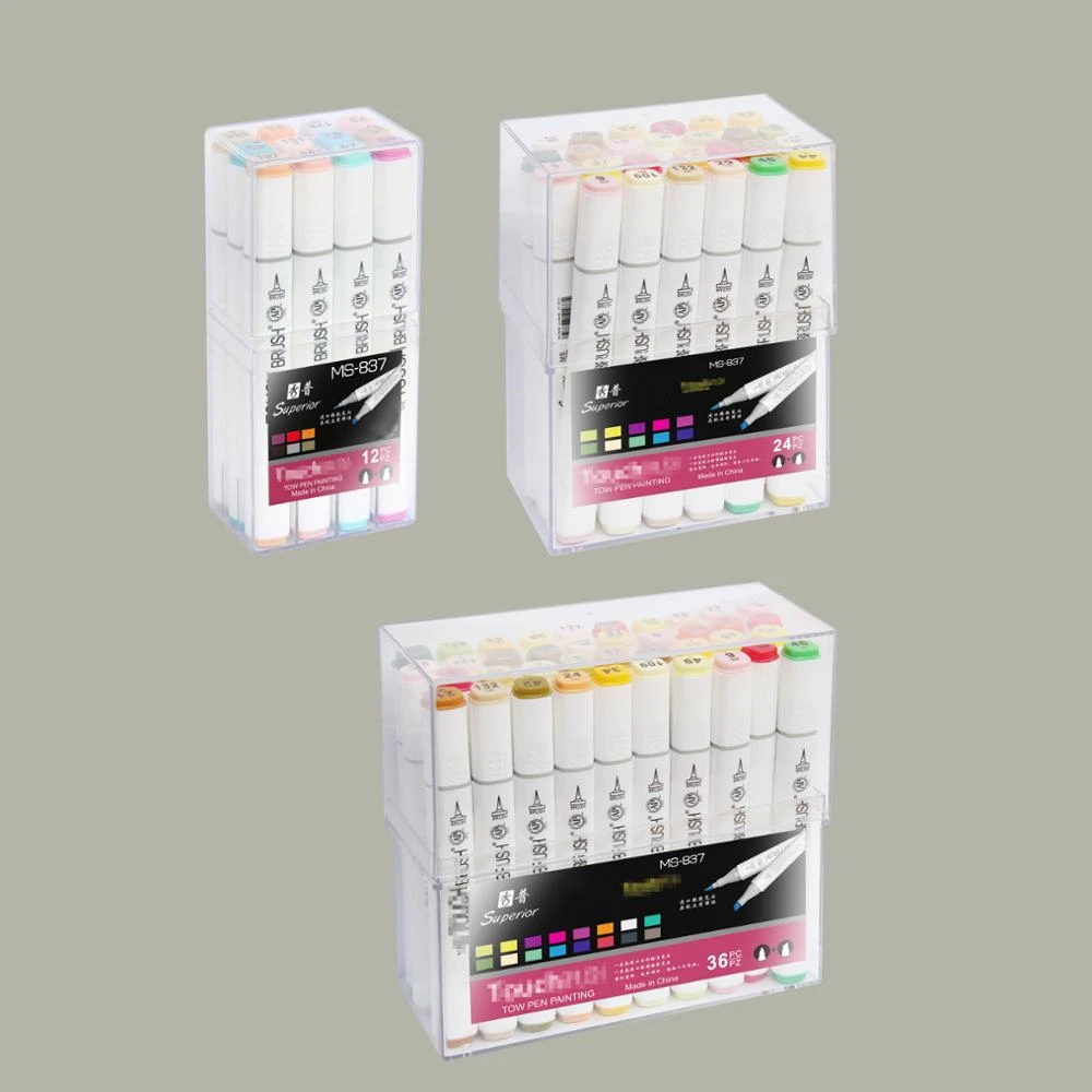 Superior Alcohol Brush Markers Set Double Tip Markers Sketch Markers for Sketching Adult Coloring