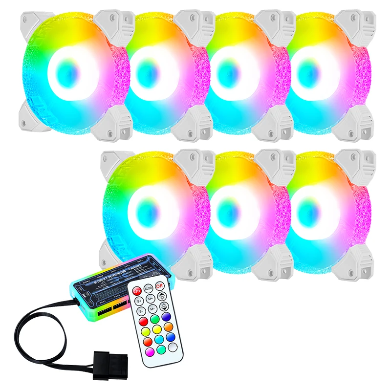 Заводская Цена ПК RGB вентилятор охладитель контроллер дистанционный комплект компьютерный корпус Компьютерный Вентилятор 120