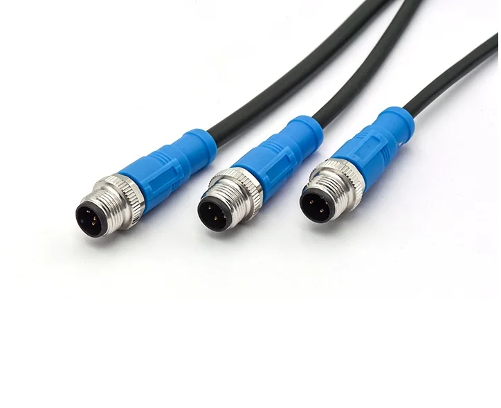 M12 ip67 Водонепроницаемый круговой соединитель мужской женский M12 PUR кабель провод 3 4 5 8 12Pin прямой/правый угол удлинитель датчика Кабель