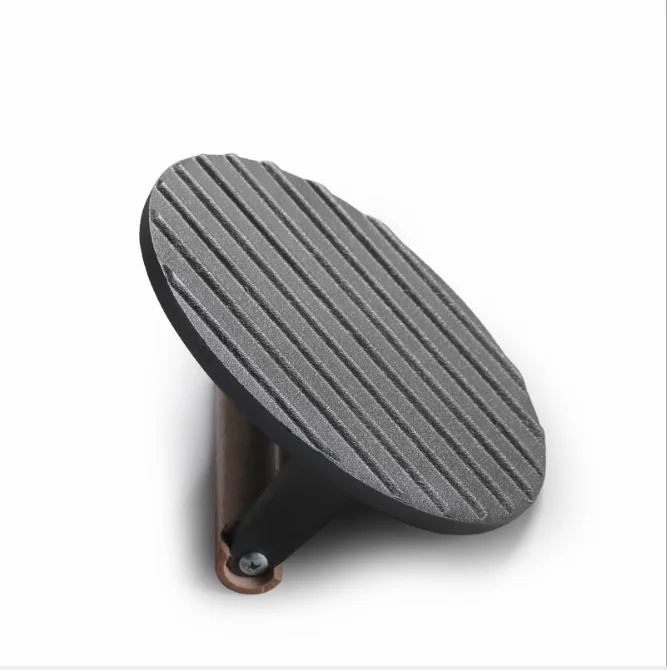 Round Cast Iron Meat Grill Press Hamburger Press Professional Maker With Durable Wood Handle