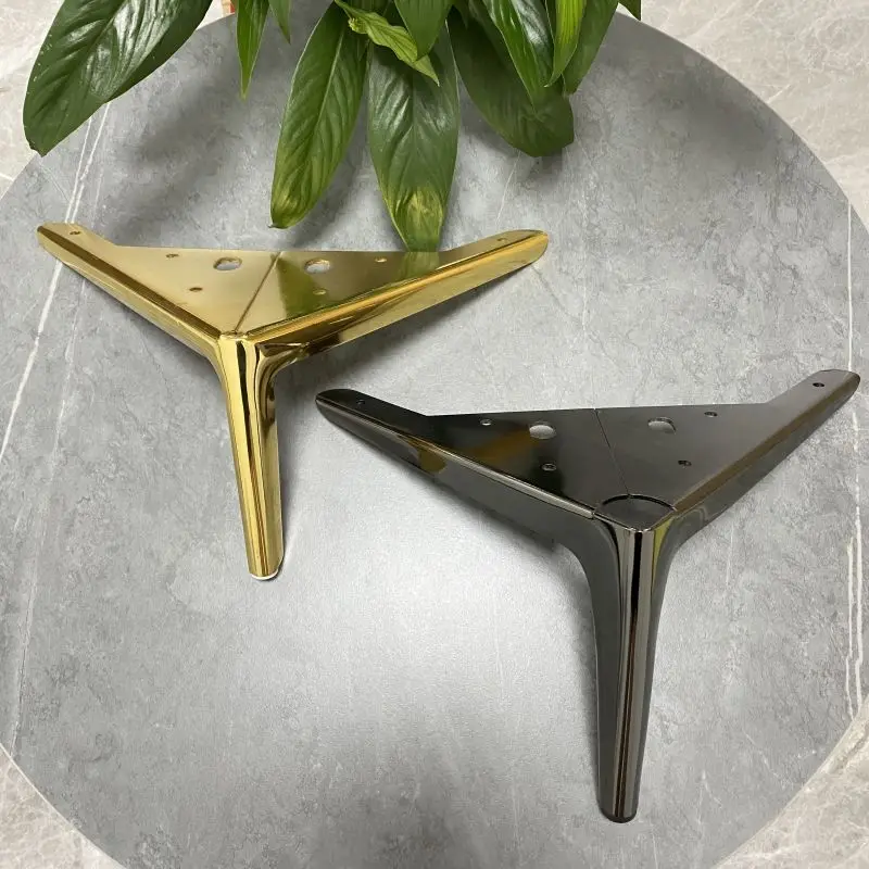 New color Triangle Y shape Modern Furniture Leg Rose Gold metal sofa leg