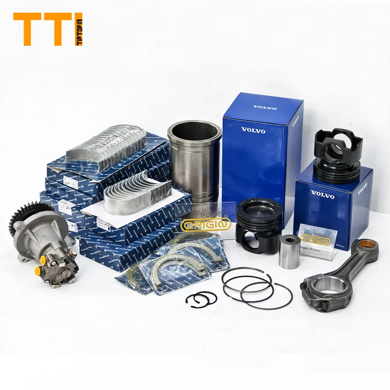 D11 D12D D13D D16 D6D D6E D7D D7E Engine Overhaul Rebuilt Kit Liner Kit Piston Set Full Gasket Kit Main Bearing Conrod Bearing