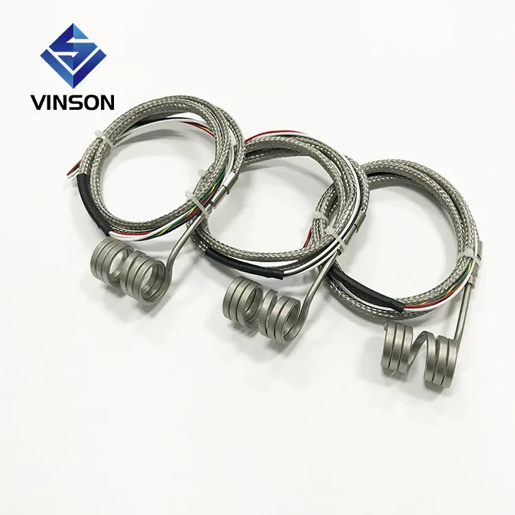 Nozzle injection moilding machine spring heating ring Hot runner coil heater with thermocouple