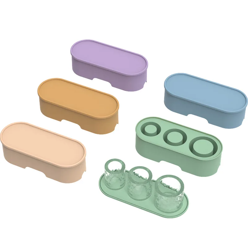 New Amazon 3 Hollow Cylinder Ice Cube Tray with Lid For Beer Tumbler Cup Accessories