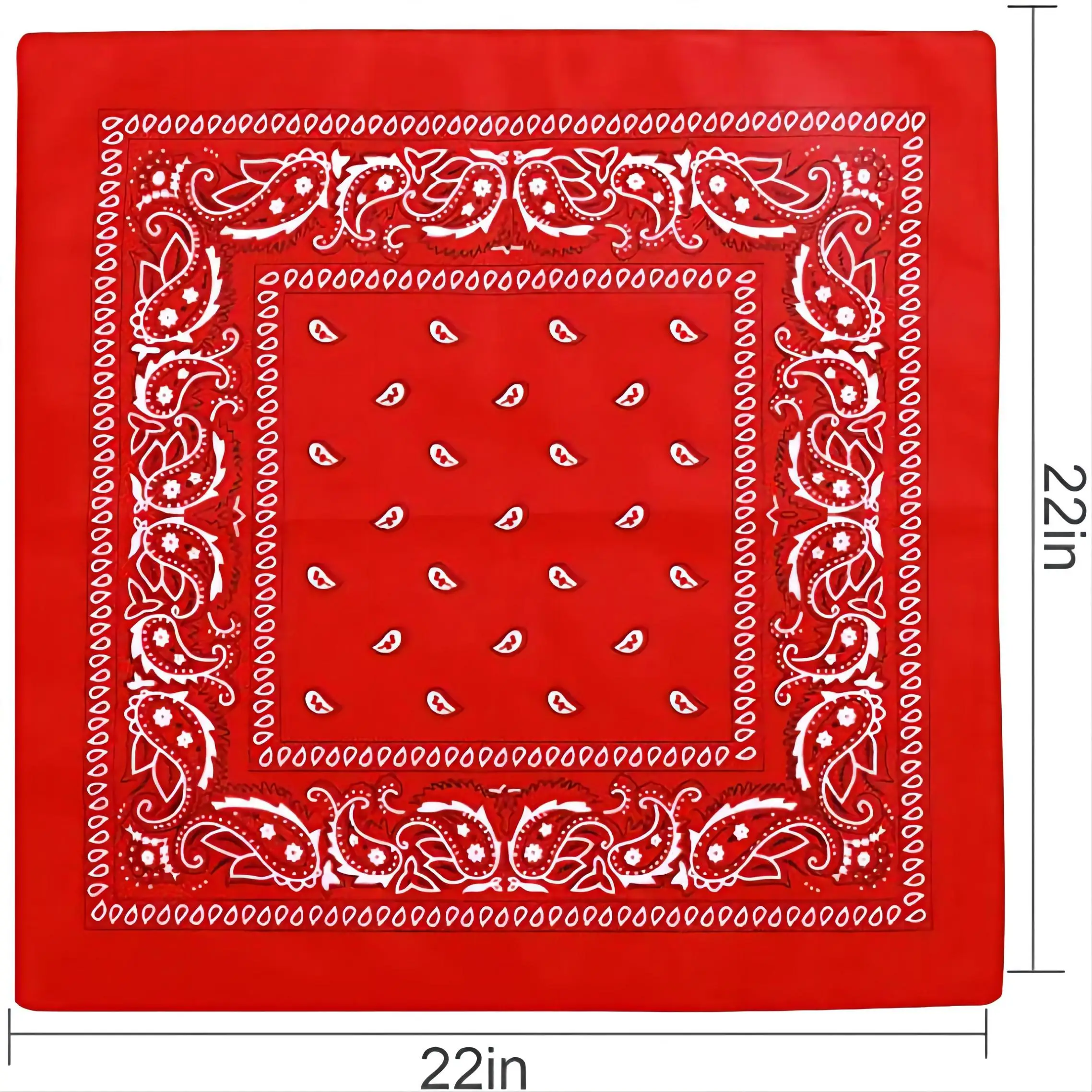 Wholesale Multifunction Colourful Headwear Scarf Custom 100% Cotton Square Customized Printed Headwear Paisley Bandana