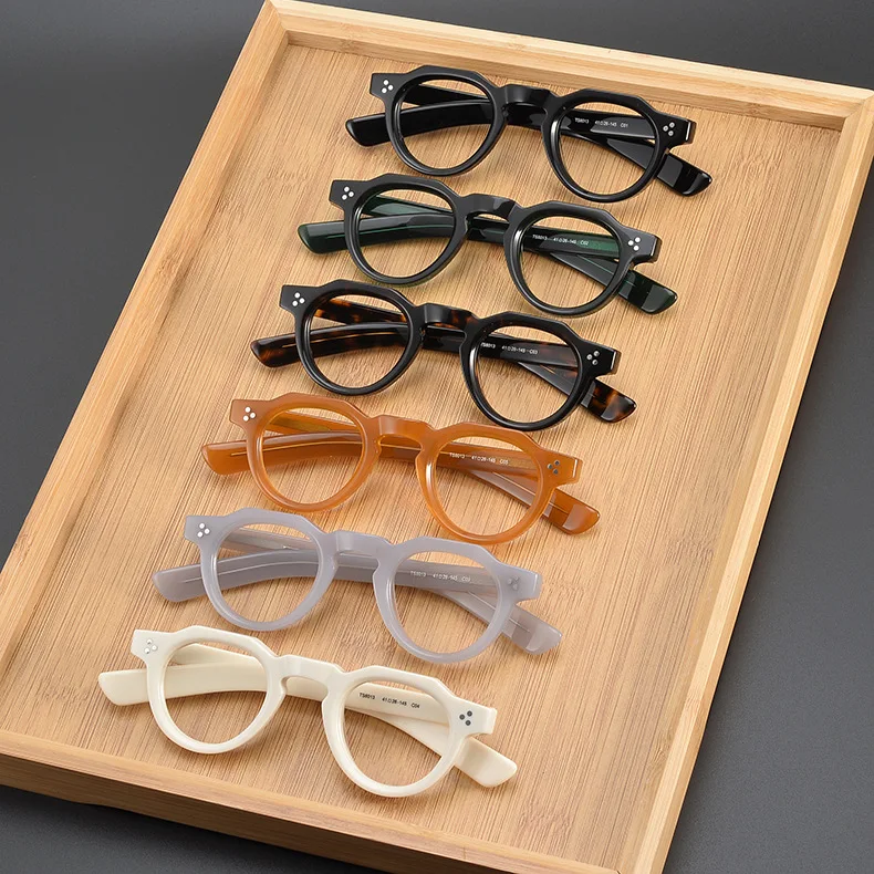 Thick acetate frame white transparent orange acetate plate glasses frame thick repeating ancient tortoise shell glasses frame