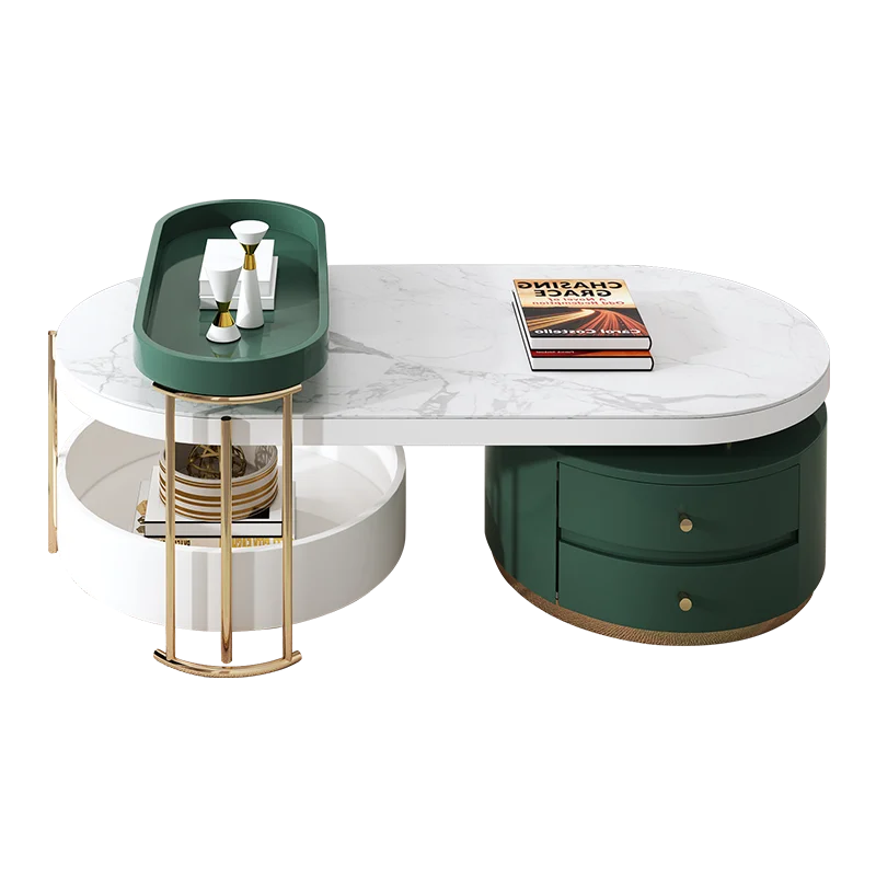 
Modern Nordic TV cabinet coffee table set retractable creative coffee table light luxury style small apartment dedicated 