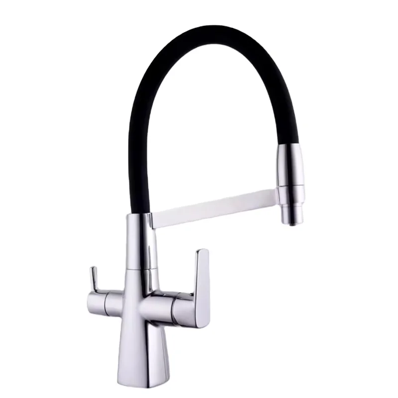 Minwei Enhance Your Luxury  Spring Pull Out  White Brass Faucet for Hand kitchen Sink and kitchen mixer