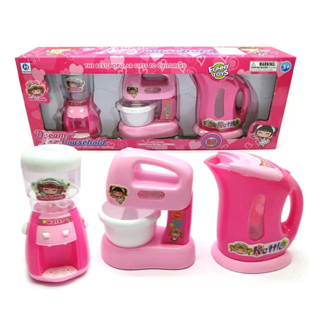 Children toys home appliances,water dispenser,Mixer ,kettle,mini Electric kitchen toys