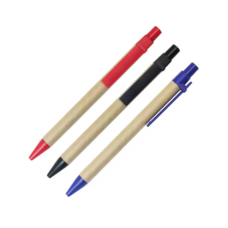 Eco Friendly Ballpoint Pen Medium Point Black Ink Click Pens for Writing Office Supplies Eco Friendly Pens